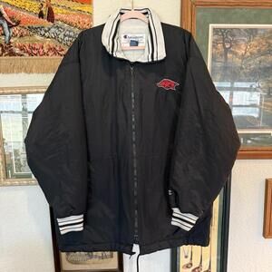 Vintage 90s RARE University Of Arkansas Razorbacks Champion Sports‎ Jacket Large